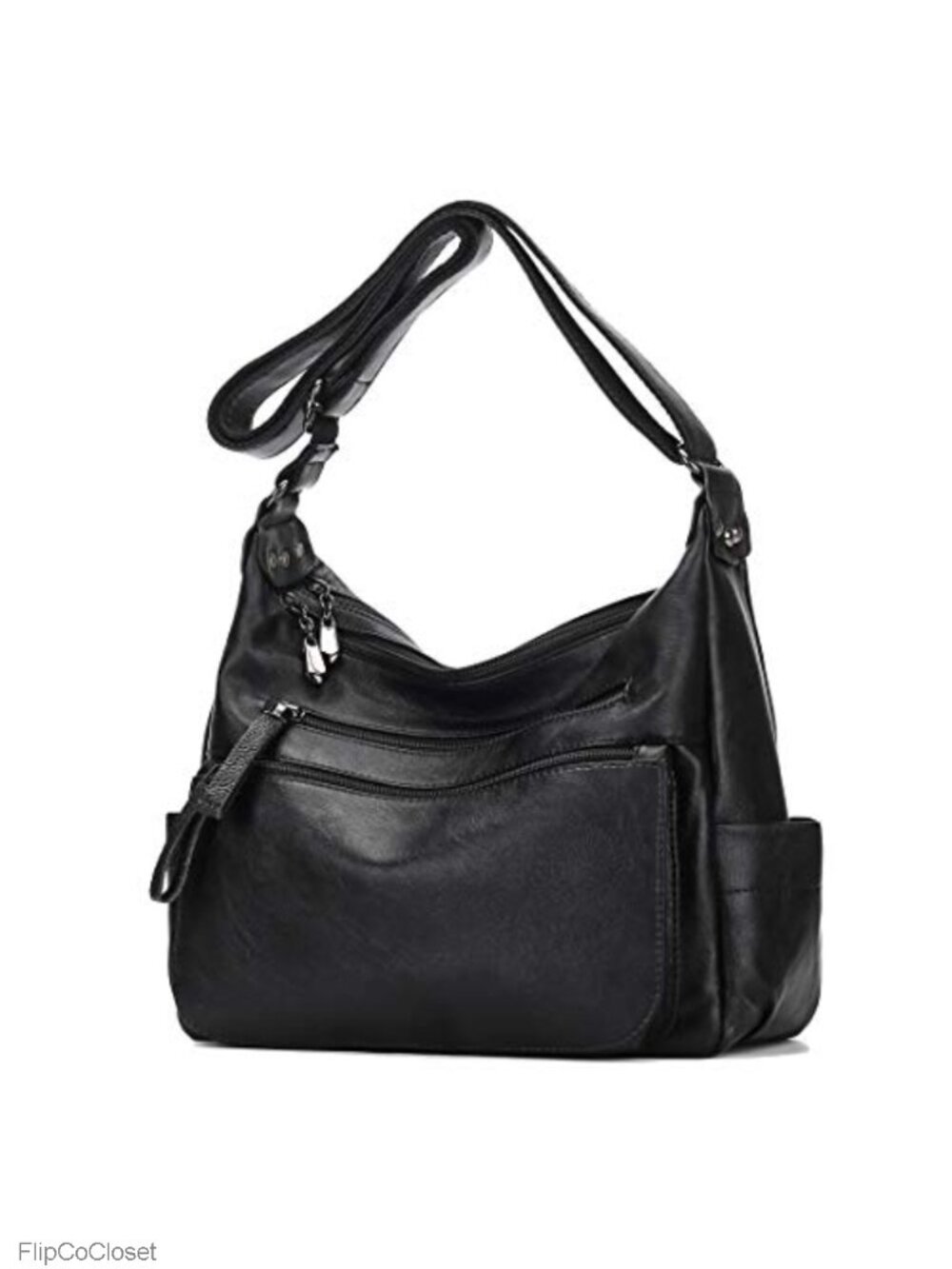 Soft PU Leather Multi Pocket Crossbody Shoulder Hobo Bag